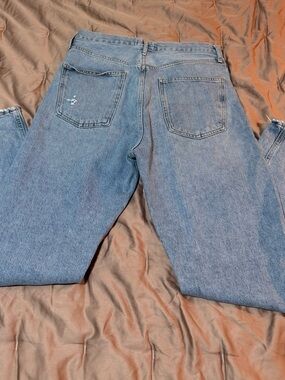 Agolde 90's Mid Rise Loose Fit jeans in the wash Snapshot.